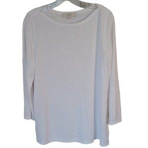 Ann Taylor LOFT White Top Size Large